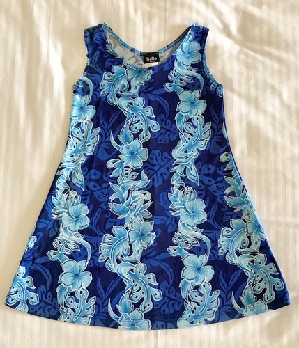 Girls Hawaiian Dress Floral Sleeveless 