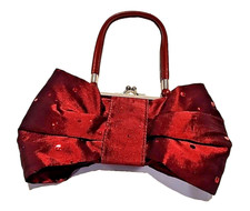 The Childrens Place Red w/Shimmering Dots Bow Shaped Handbag