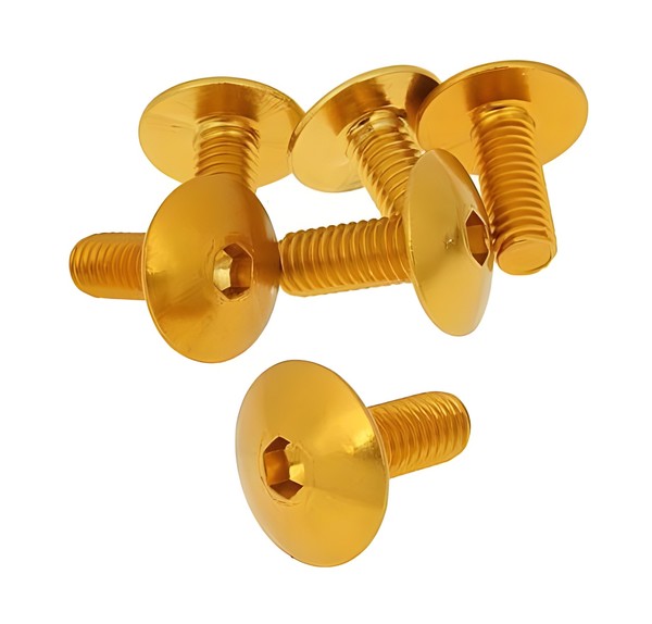 Schraubensatz 6 StüCk Verkleidung Gold - M6X15 FüR Roketa Tauris Ducati Longbo-image