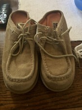 Mudd Sara Shoes Vintage 90s Y2K Chunky Lug Platform Tan Suede Leather Size 7