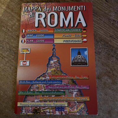 Roma. Plan Guide And Large Map Of Ancient Monuments Complete