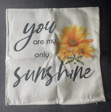 You Are My Only Sunshine Pillow Cover 18x18”
