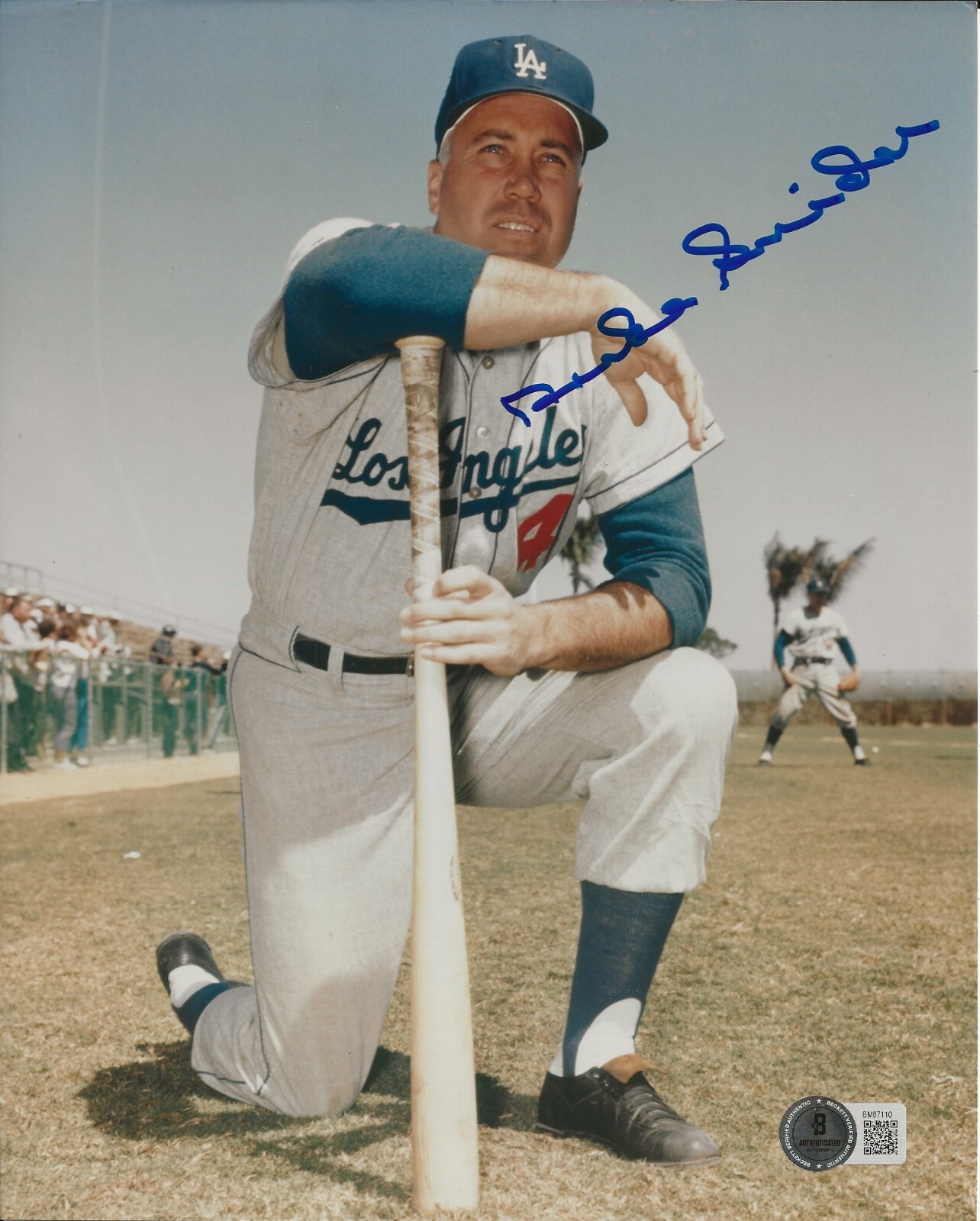 Duke Snider Autographed Signed Los Angeles Dodgers 8x10 photo Beckett COA 