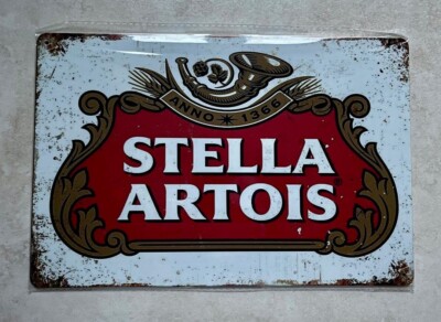 STELLA ARTOIS LAGER BLECHSCHILD MANN HÖHLE BIER PUB BAR 20 x 30