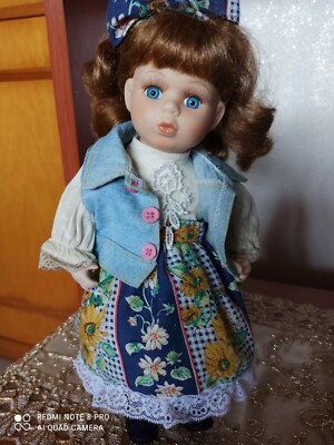 Sammler Porzellan Puppe 30cm hoch wie neu Geschenkidee