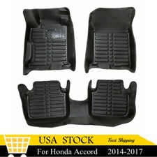 Car Floor Mats Waterproof Non-slip Easy Clean For Honda Accord 2014-2017 Car Floor Mats Waterproof Non-slip Easy Clean For Honda Accord 2014-2017