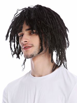 Perucke Herren Damen Karneval Dreadlocks Rasta Look Afro Karibik Kurz Schwarz Ebay