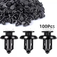 100 Pcs Fastener 10MM Auto Rivets Car Bumper Clips Hole Push Pin Plastic Fender