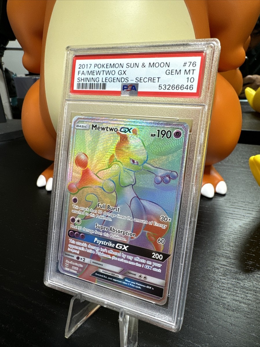 2017 Pokemon Sun & Moon Shining Legends Hyper Rare Mewtwo GX #76