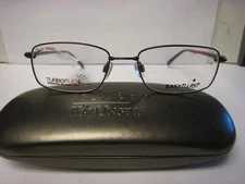 Easytwist  872 Brown Turboflex 360 Hinges Eyeglass Frames 53 17 140 32V W/Case