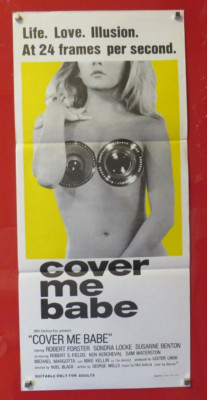 COVER ME BABE ORIGINAL 1970 CINEMA DAYBILL FILMPLAKAT Sondra Locke COOL 70er