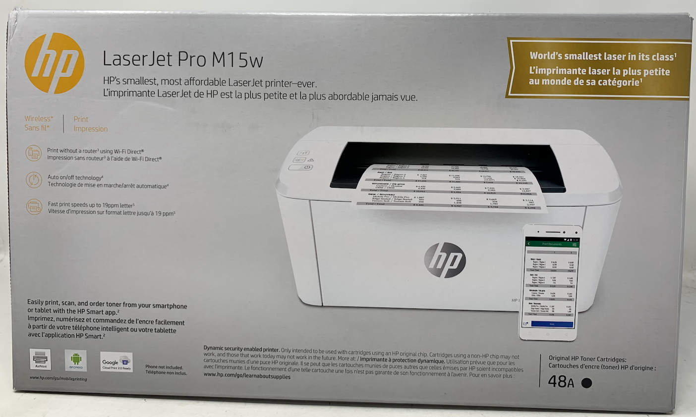 HP LaserJet Pro M15w Wireless Laser Printer for sale online | eBay