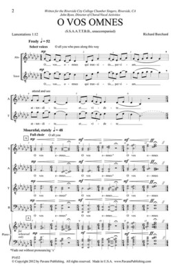 O Vos Omnes SATB divisi a cappella