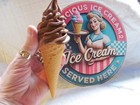 FAKE ARTIFICIAL WHIPPY CHOCOLATE CREAM DISPLAY STAGE FILM DINER TV PROP