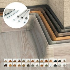 Fussleisten 10 - 100 Meter 62mm Hoch Sockelleisten PVC Kunststoff Laminat Sockel