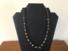 Navajo Türkis & Koralle Band Halskette