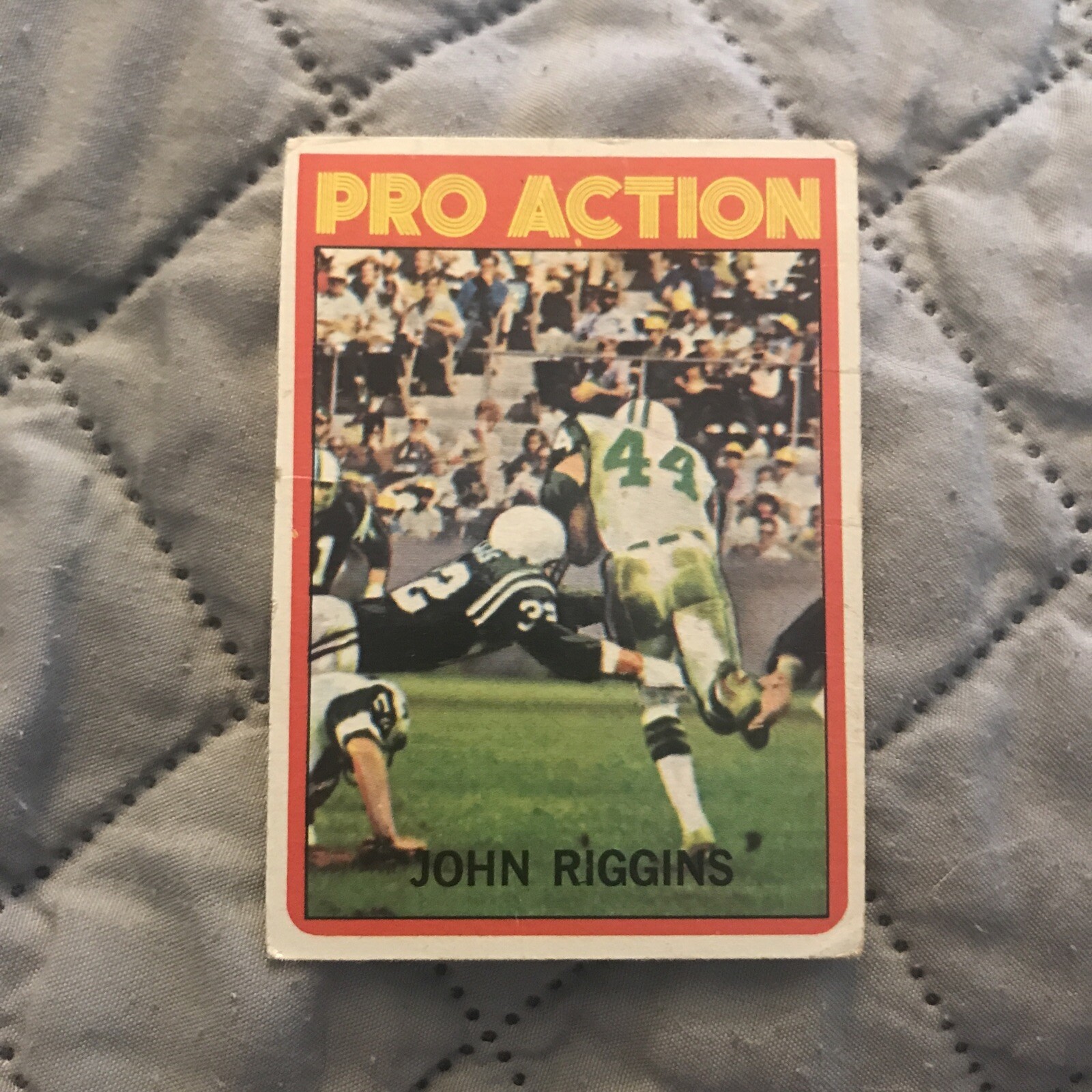 1972 TOPPS #126 PRO ACTION JOHN RIGGINS JETS (a3)