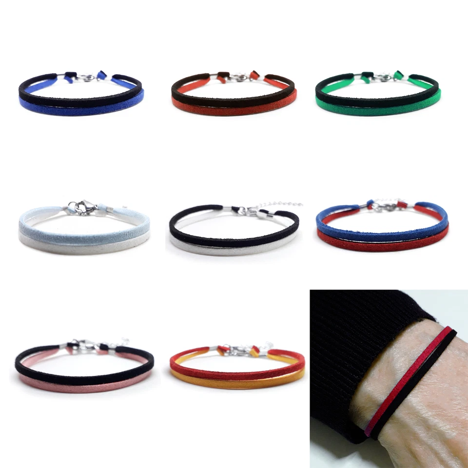 Bracciale Squadra di Calcio corda Acciaio inox milan inter Regalo da Uomo Donna