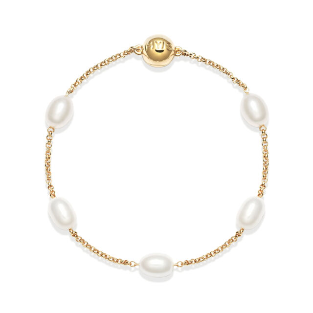 MYJS Interlude Small Freshwater Pearl Bracelet Freshwater Pearl Gold Plated