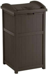 trash can with latching lid