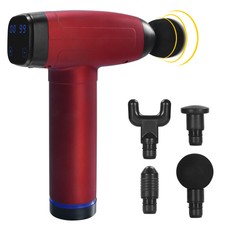 6 Speed Handheld Massage Gun Deep Tissue Muscle Massager for Pain Relief 4 Heads