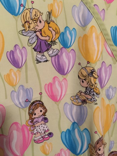Official Precious Moments Medical /Dental Scrub Top X-Small Bright Colors Dolls - Picture 2 of 5