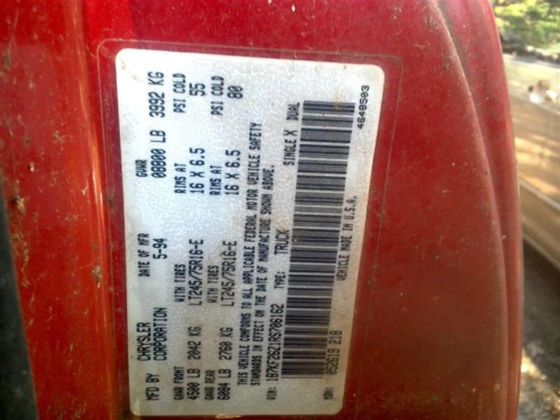 Windshield Glass Fits 94-99 DODGE 1500 PICKUP 3192875 Foto 2 de 3