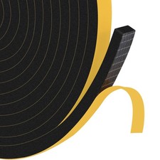 Weather Stripping Door Seal 1/2 in x 1/4 in Foam Insulation Tape for Window H...