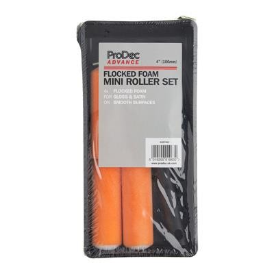 ProDec Advance 4"" Flock Mini Roller, Frame & Tray Kit (12 Pack)