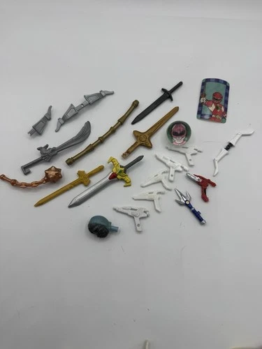 VINTAGE MIGHTY MORPHIN POWER RANGERS Weapons Accessories Lot Bundle
