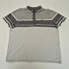 ATLANTIC BAY Polo XXL Grey Men's Striped Cotton Blend Casual Summer Top BHS
