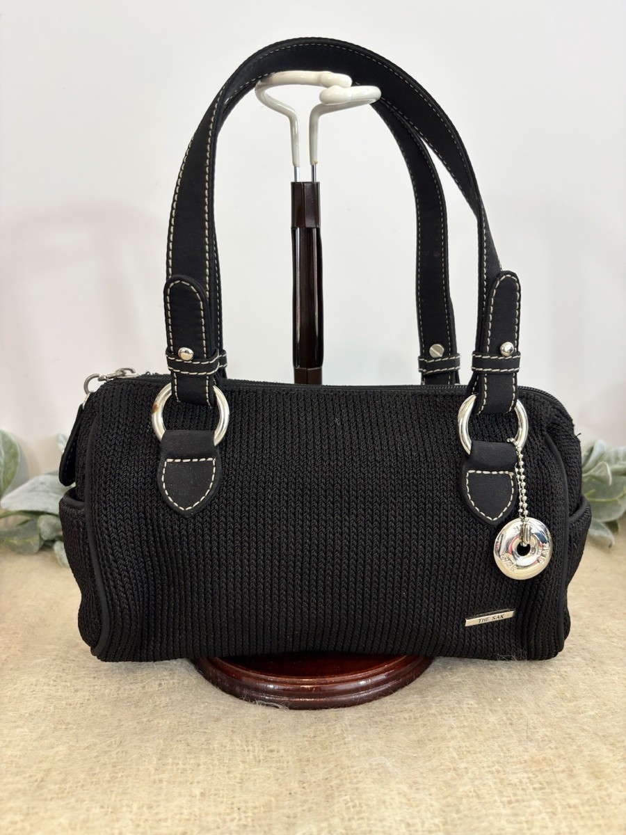 The Sak Mini Bag Black Purse Double Handle Zip Top Y2K 90s 00s