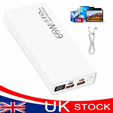 Power 10000mAh Bank 66W Portable Fast Charger External Battery For Phone UK