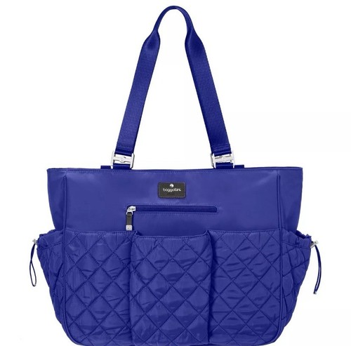 On The Go Baby Tote by Baggallini Royal Blue $125 New! Diaper Bag Lots Of Pocket - 第 1/7 張圖片