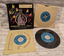 LES BAXTER ~ PERFUME SET TO MUSIC / RCA THEREMIN EXOTICA 1952 3x45 7" BOX SET