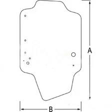 Cab Glass - Door Tinted Fits New Holland L218 L220 L225 C232 L230 Fits Case