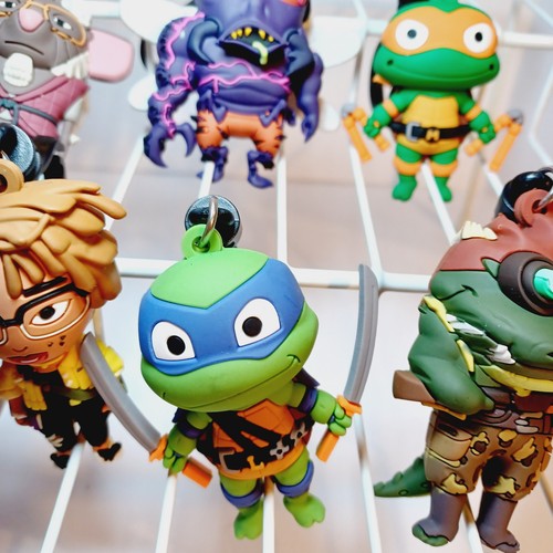 Lot of 9 TMNT Figural Figures Bag Clip Key Chain Foam - Picture 7 of 10