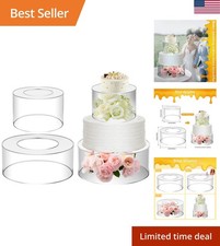 Acrylic Cake Stand Riser Fillable Clear Cake Separator Set Wedding Tier Display