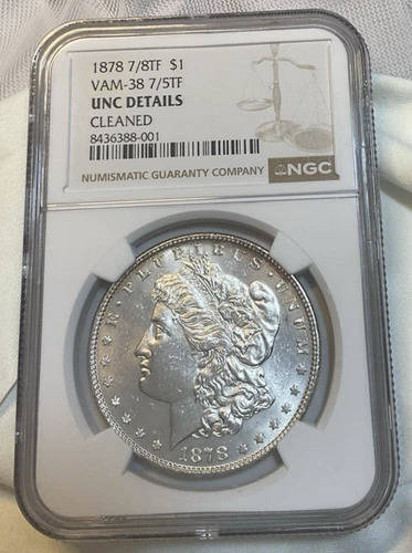 1878 7/8  STRONG TF  MORGAN DOLLAR NGC UNC DETAILS VAM-38 7/5TF