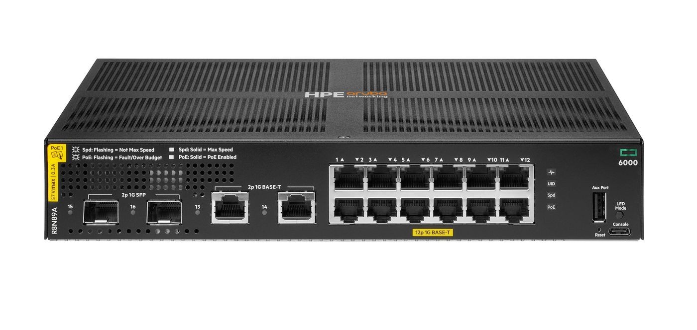 Hewlett Packard Enterprise R8N89A Aruba 6000 12G Class4 Poe