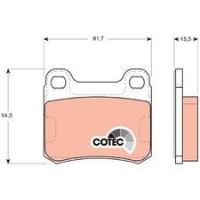 Satz Bremsbeläge Bremsklötze hinten für Mercedes S-Klasse W126 id76386
