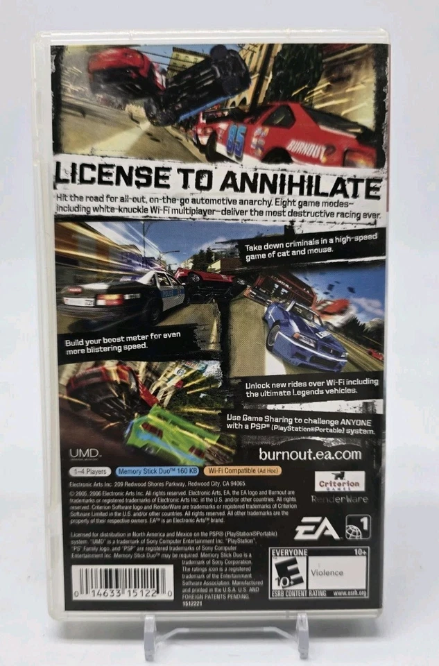 Burnout Legends (Sony PSP, UMD 2005) Greatest Hits Complete in Box CIB EA Games - Image 2 of 4