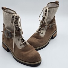 Stockerpoint Damen Stiefeletten Boots Leder Wildleder Trachten BraunGr 39