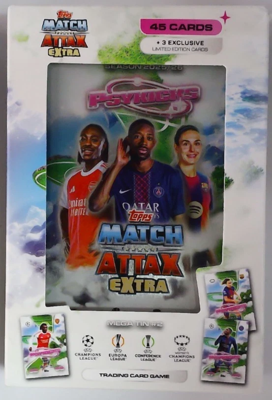 TOPPS MATCH ATTAX EXTRA 2026 GOALIATHS TRADING CARD MEGA TIN