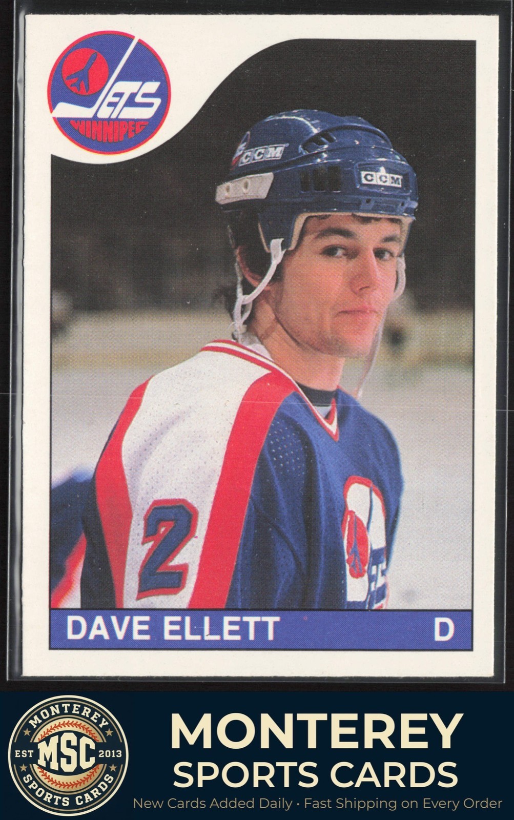Dave Ellett 1985-86 O-Pee-Chee Rookie #185 Winnipeg Jets