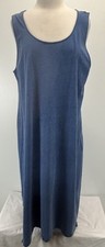 J.Jill Pure Jill Indigo Sleeveless Tunic Dress 100% Cotton Women’s XL Lagenlook