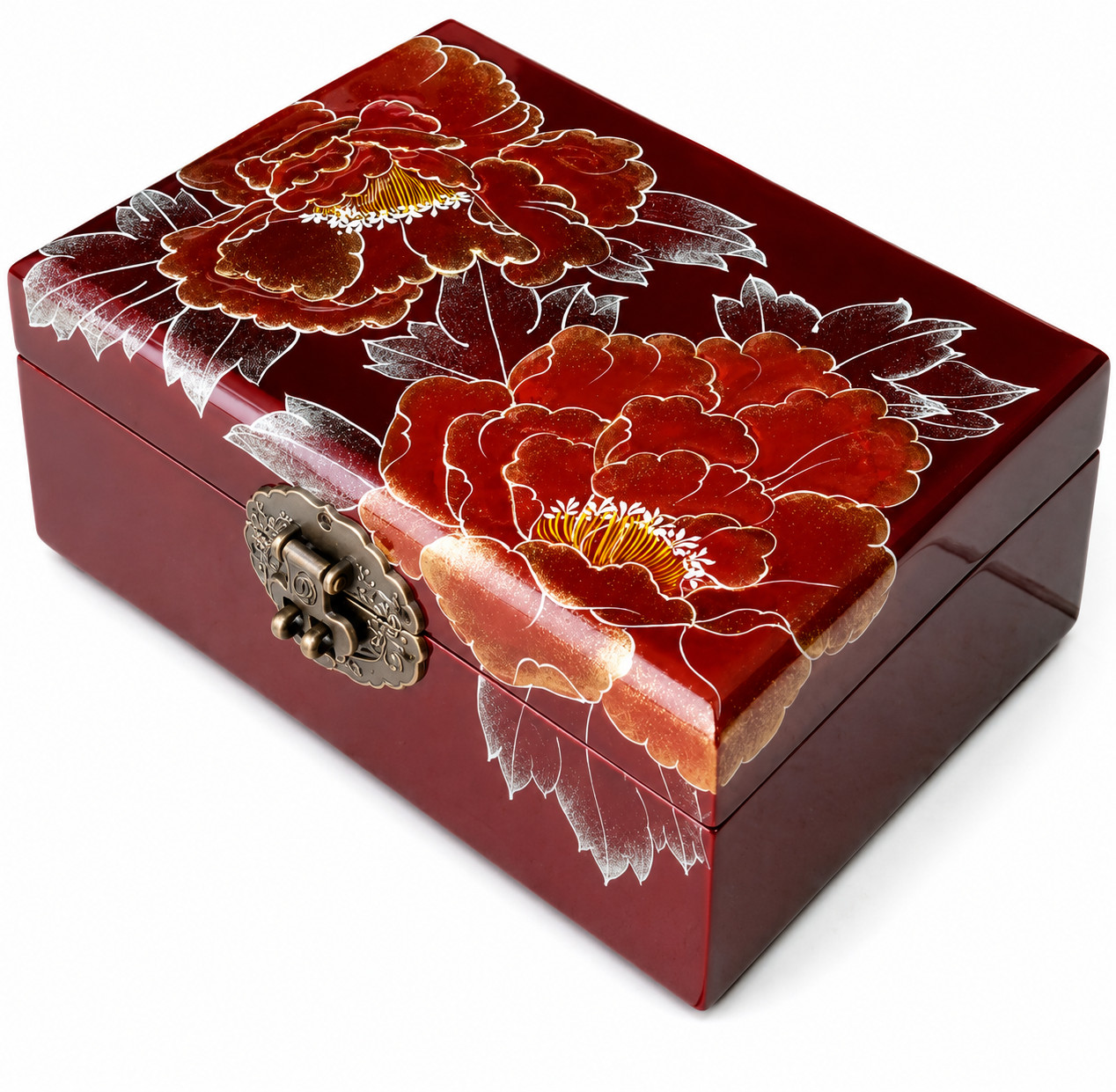 Jewellery Box - Wooden Handcrafted Gift Box - Palatial Peony