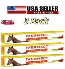 3 Pack Paste Horse Dewormer Apple Flavor wormer