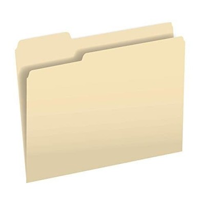 The File King 1/3 Cut Folders Letter Size - 100 Pack Box of 100, Manila 