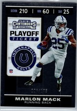 2019 Panini Contenders #31 Marlon Mack Playoff Ticket #/175